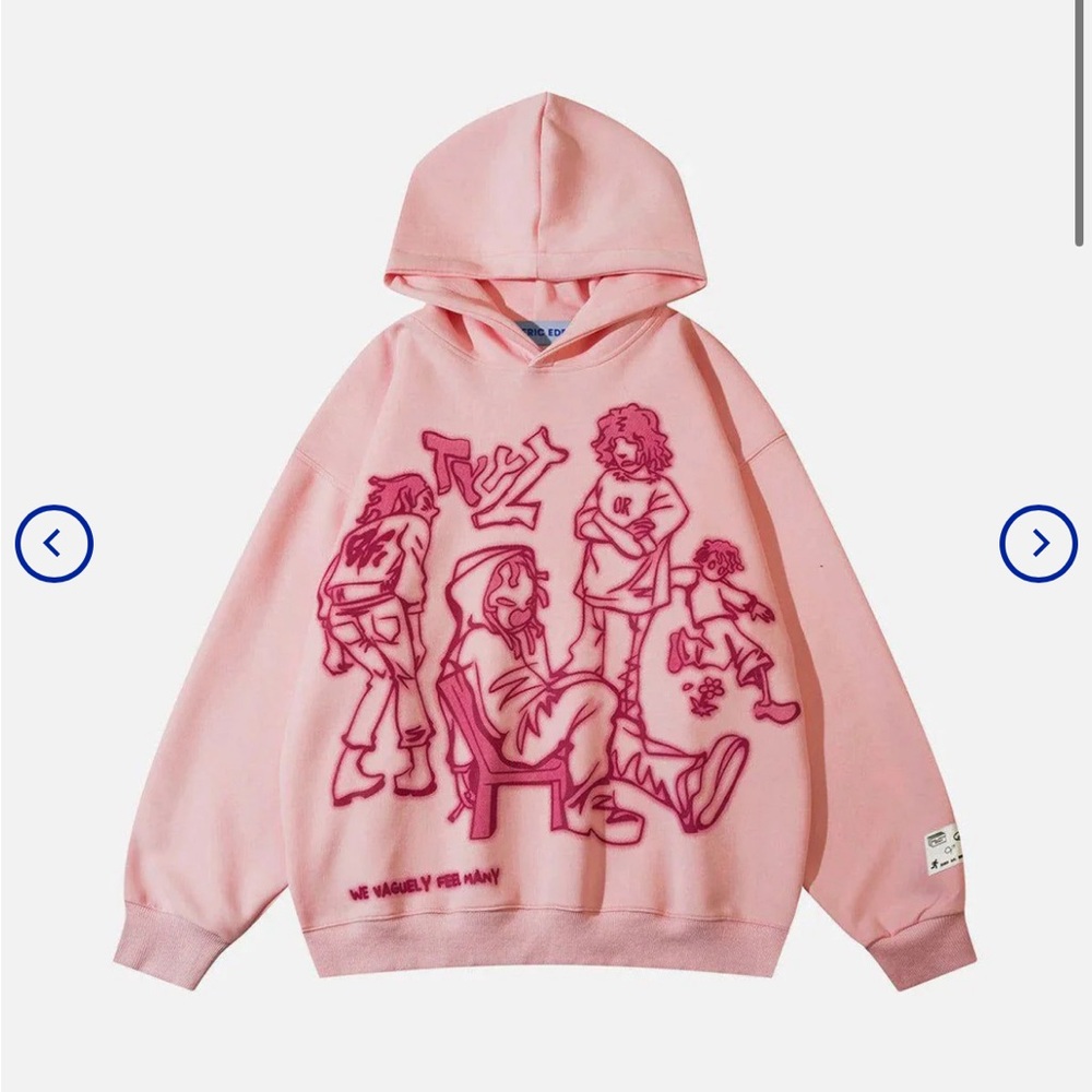 AELFRIC EDEN CARTOON LINE CHARACTER PRINT HOODIE